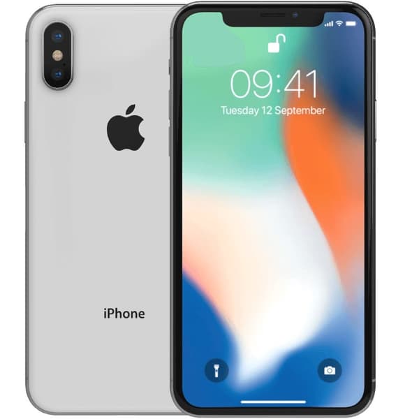 iPhone X Silver 64 GB Klass B (refurbished)