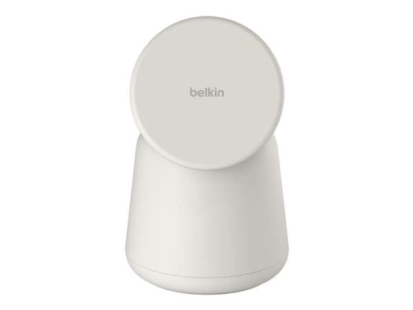 Belkin BoostCharge Pro 2-in-1 - Trådlöst laddställ - med MagSafe + växelströmsadapter - 15 Watt - Fast Charge - MFI-certifierad - sand