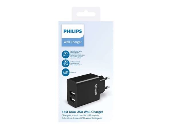 Philips DLP2610/12, Innendørs, AC, 5 V, Sort