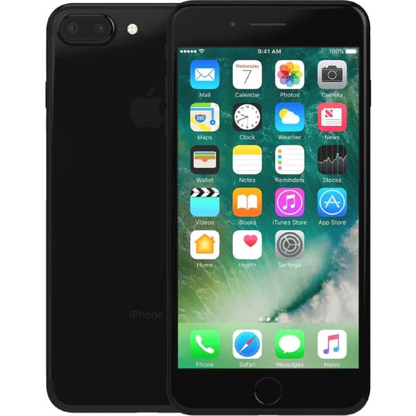 iPhone 7 Plus Jet Black 128 GB Klass B 100% batteri (refurbished)