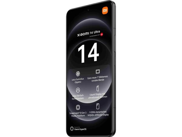 Xiaomi 14 Ultra - 5G smarttelefon - dobbelt-SIM - RAM 16 GB / Internminne 512 GB - OLED-display - 6.73" - 3200 x 1440 piksler (120 Hz) - 4x bakkamera
