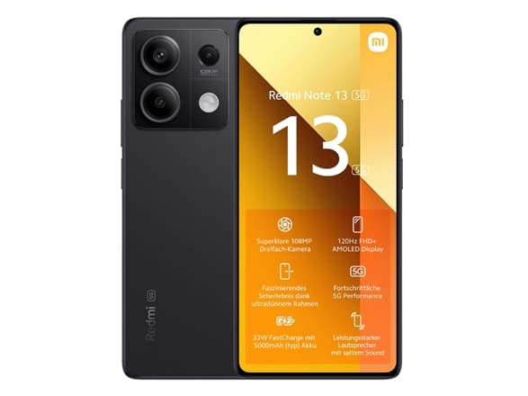Xiaomi Redmi Note 13 5G - 5G älypuhelin - dual-SIM - RAM 8 GB / Sisäinen muisti 256 GB - microSD-korttipaikka - OLED-näyttö - 6,67" - 2400 x 1080 pik
