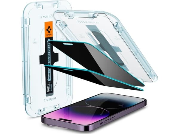 Spigen EZ FIT GLAS.tR, Apple, iPhone 14 Pro Max, Skittbestandig, Fallsikker, Ripebestandig, Gjennomsiktig, 1 stykker