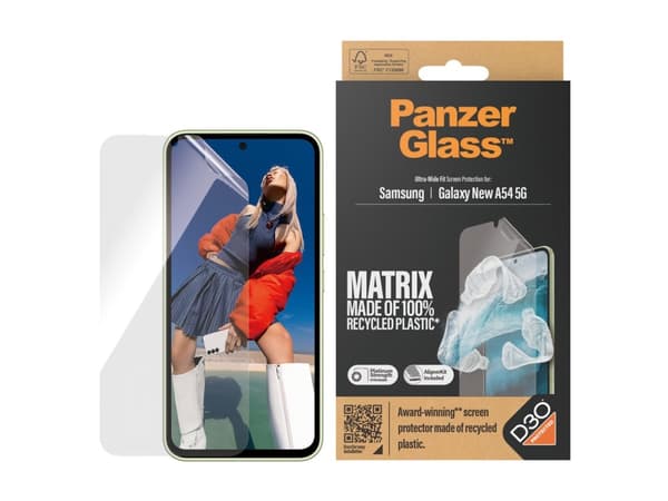 PanzerGlass Matrix - Skjermbeskyttelse for mobiltelefon - ultravid passform med AlignerKit - film - for Samsung Galaxy A55