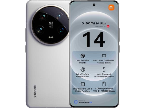 Xiaomi 14 Ultra - 5G smarttelefon - dobbelt-SIM - RAM 16 GB / Internminne 512 GB - OLED-display - 6.73" - 3200 x 1440 piksler (120 Hz) - 4x bakkamera