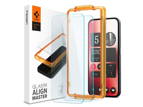 Spigen GLAS.tR AlignMaster, Nothing, Phone (2a), Reptålig, Transparent, 2 styck