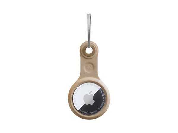 Woodcessories Bio, Ask, Brun, Key finder case, Fallsäker, AirTag, 33 mm