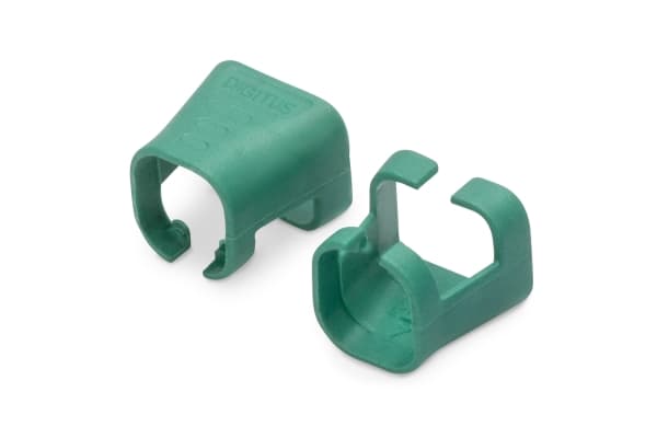 Digitus Color clips for Patch cable - Green, Colour coding clip, Green, Polyvinyl chloride (PVC), Cat5e/6, 100 pc(s), 100 mm