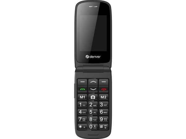 DENVER BAS-24600L - 4G feature phone - microSD-kortplats - LCD-skärm - bakre kamera 0,3 MP