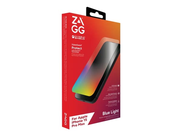 ZAGG InvisibleShield Glass Elite VisionGuard - Skärmskydd för mobiltelefon - glas - för Apple iPhone 15 Pro Max
