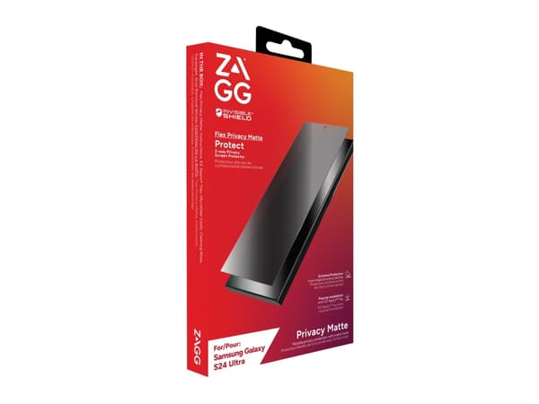 ZAGG InvisibleShield Flex - Matkapuhelimen näytönsuoja - yksityisyyssuodattimella - 2-suuntainen - mattapintainen - Samsung Galaxy S24 Ultra -puhelim