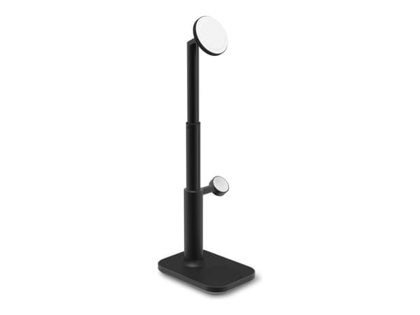 mophie 3-in-1 - Trådløst ladestativ - uttrekkbar, med MagSafe + AC-strømadapter - 15 watt - MFI-sertifisert - Europa