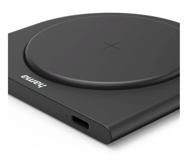 Hama Eco-10, Innendørs, USB, Trådløs lading, 1 m, Sort