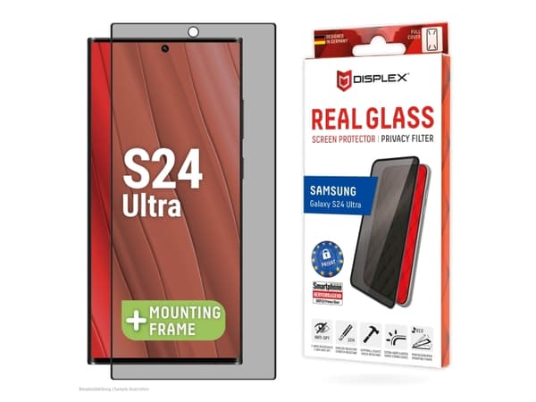 Displex 01902, Samsung, Galaxy S24 Ultra, Torr applicering, Dammresistent, Slagtålig, Reptålig, Stöttålig, Transparent, 1 styck