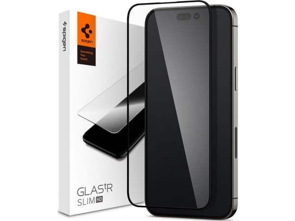 Spigen Glas tR Slim, Apple, iPhone 14 Pro, Naarmuuntumisenkestävä, Läpinäkyvä, 1 kpl