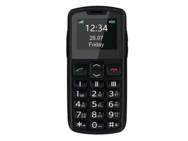 Bea-fon Silver Line SL230 - Funksjonstelefon - microSD slot - LCD-display - 128 x 160 pixler - rear camera - svart