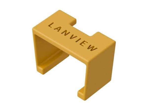 Lanview SmartClicks - Kabel fargekodingsklips - gul (en pakke 20)
