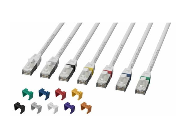 Lanview SmartClicks - Kabel fargekodingsklips - gul (en pakke 20)