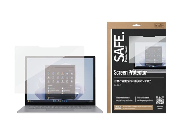 SAFE. by PanzerGlass - Skärmskydd för mobil dator - ultrabred passning - glas - för Microsoft Surface Laptop 3, Laptop 4, Laptop 5