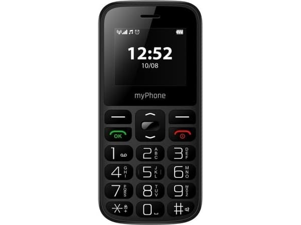myPhone HALO A, Bär, Dubbla SIM-kort, 4,5 cm (1.77"), 0,3 MP, 800 mAh, Svart