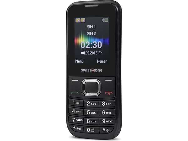 Swisstone SC 230, Bar/Sperre, Dobbel SIM, 4,5 cm (1.77"), Bluetooth, 600 mAh, Sort