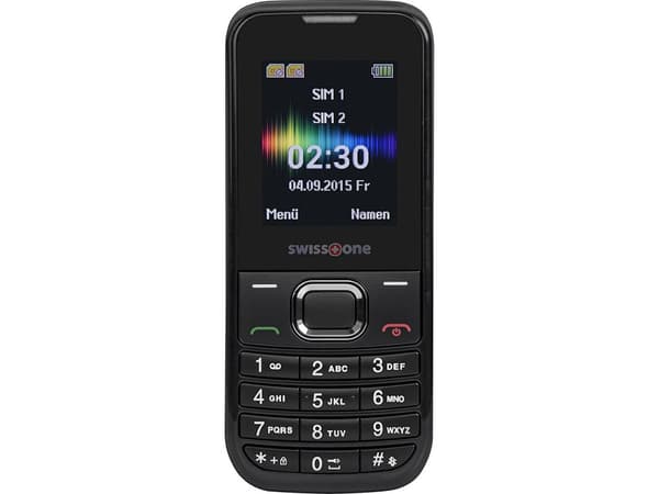 Swisstone SC 230, Bar/Sperre, Dobbel SIM, 4,5 cm (1.77"), Bluetooth, 600 mAh, Sort