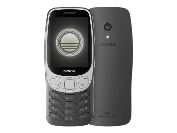 Nokia 3210 - 4G funksjonstelefon - dobbelt-SIM - RAM 64 MB / Internminne 128 MB - microSD slot - rear camera 2 MP - grunge svart Sort
