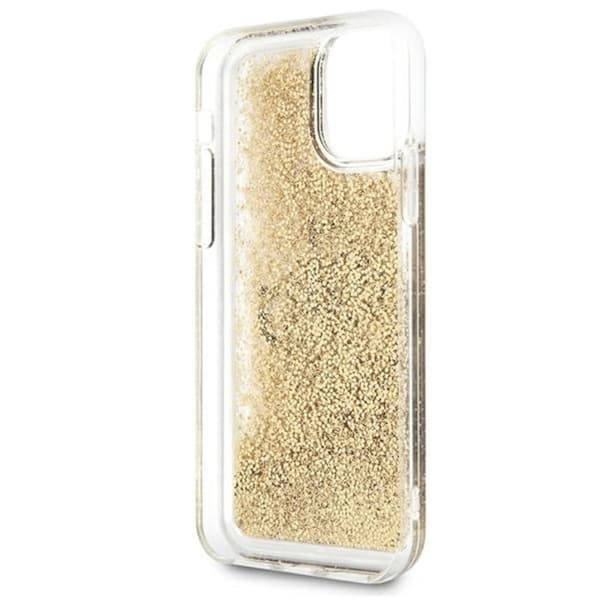 Guess Liquid Glitter 4G Big Logo - iPhone 11 -kotelo (kulta)