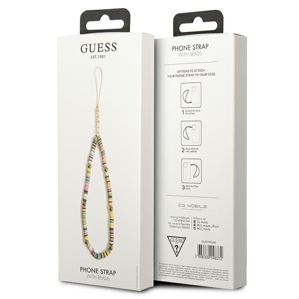Guess Phone Strap Beads and Pearls Heishi - Telefonrem 25 cm (Multicolor)