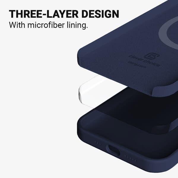Crong Color Cover Magnetic - iPhone 13 Pro Max MagSafe Cover (marineblå)