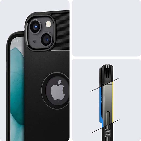 Spigen Rugged Armor - iPhone 13 -kotelo (musta)