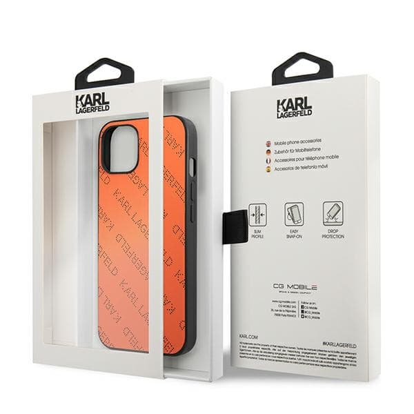 Karl Lagerfeld Perforeret Allover - iPhone 13 etui (orange)