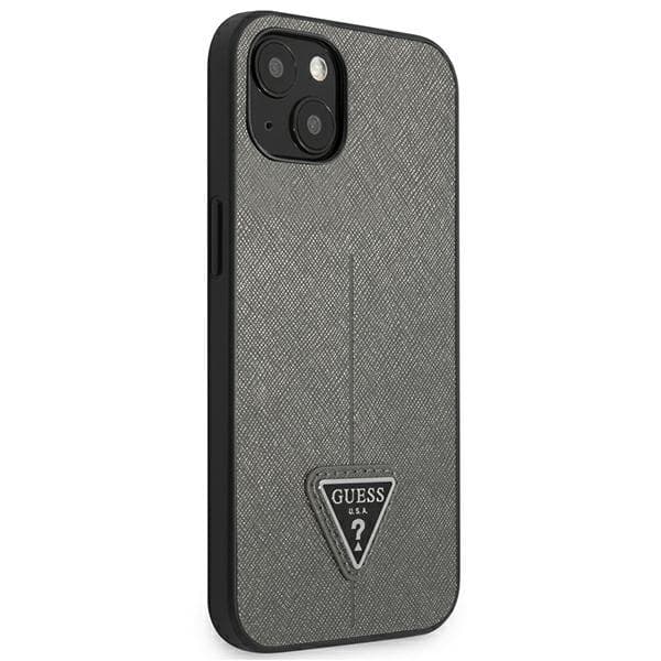 Guess Saffiano Triangle Logo Fodral – iPhone 13 minifodral (silver)