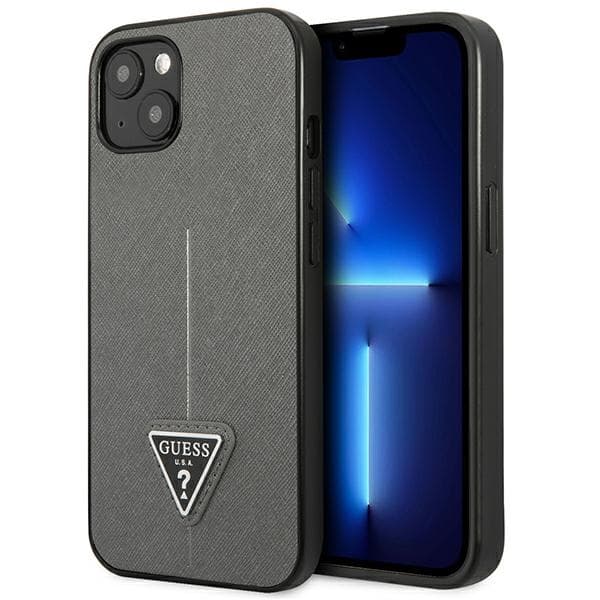 Guess Saffiano Triangle Logo Fodral – iPhone 13 minifodral (silver)