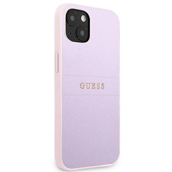 Guess Saffiano Hot Stamp & Metal Logo – iPhone 13 mini cover (lilla)