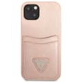 Miniatyrbillede 3 af 8: Guess Saffiano Double Card Triangle - iPhone 13 mini cover (pink)