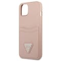 Miniatyrbillede 6 af 8: Guess Saffiano Double Card Triangle - iPhone 13 mini cover (pink)