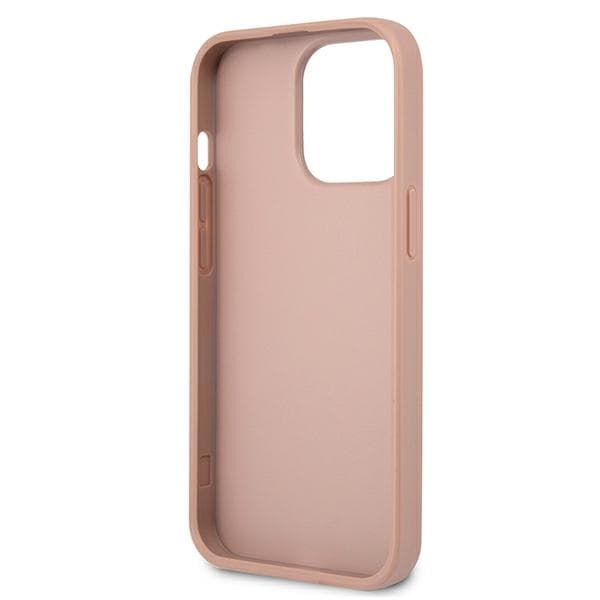 Guess Saffiano Triangle Logo Cover – iPhone 13 Pro Cover (Pink)