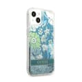 Miniatyrbillede 4 af 8: Guess Liquid Glitter Flower – iPhone 13 mini cover (blå/grøn)