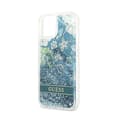 Miniatyrbillede 6 af 8: Guess Liquid Glitter Flower – iPhone 13 mini cover (blå/grøn)