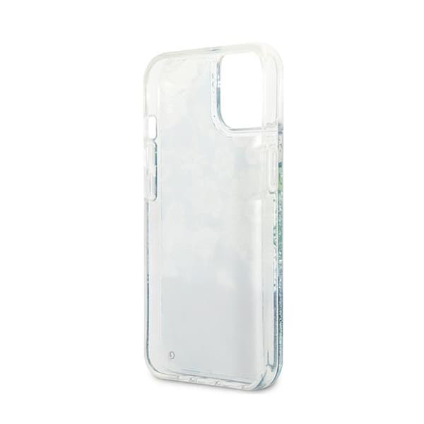 Guess Liquid Glitter Flower – iPhone 13 mini cover (blå/grøn)
