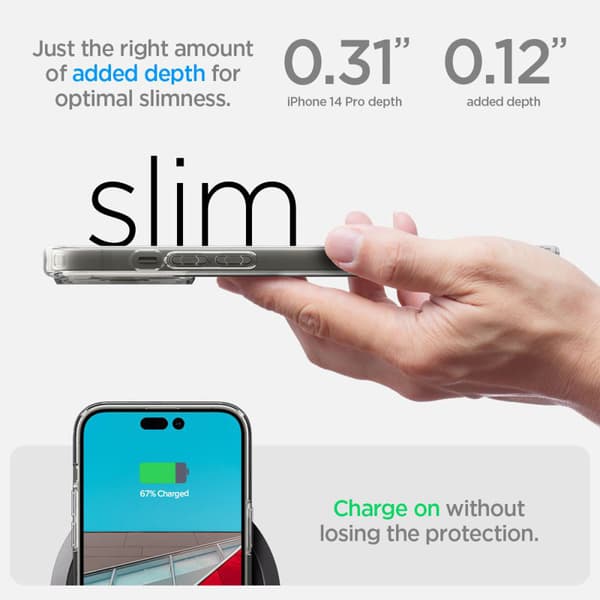 Spigen Ultra Hybrid Matte - Fodral för iPhone 14 Pro (Transparent Matte)