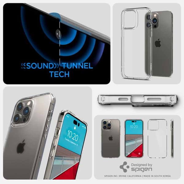 Spigen Ultra Hybrid Matte - Fodral för iPhone 14 Pro (Transparent Matte)