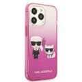 Pikkukuva 4 / 8: Karl Lagerfeld Gradient Ikonik Karl & Choupette - iPhone 13 Pro -kotelo (vaaleanpunainen)
