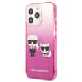 Pikkukuva 2 / 8: Karl Lagerfeld Gradient Ikonik Karl & Choupette - iPhone 13 Pro -kotelo (vaaleanpunainen)