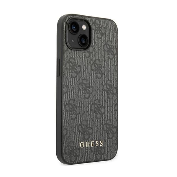 Guess 4G metallguldlogotyp – iPhone 14-fodral (grå)