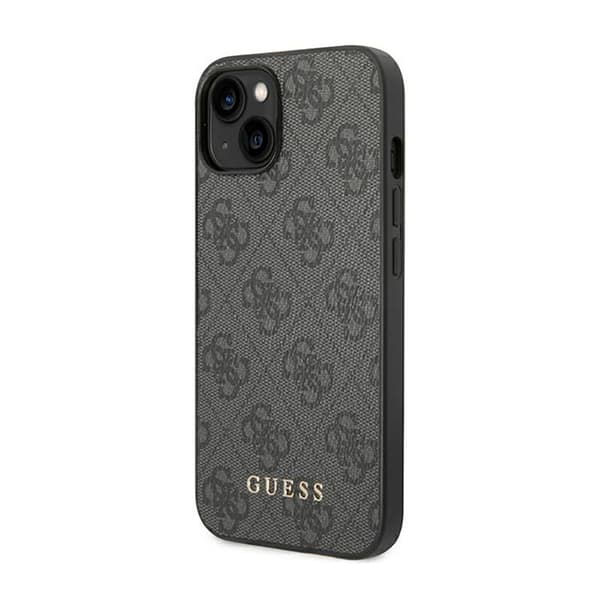 Guess 4G metallguldlogotyp – iPhone 14-fodral (grå)