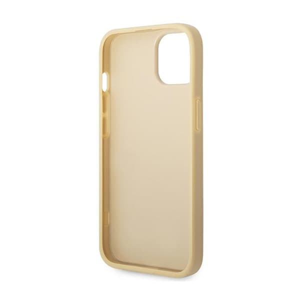 Guess Glitter Flakes Metal Logo Cover – iPhone 14 Cover (Guld)
