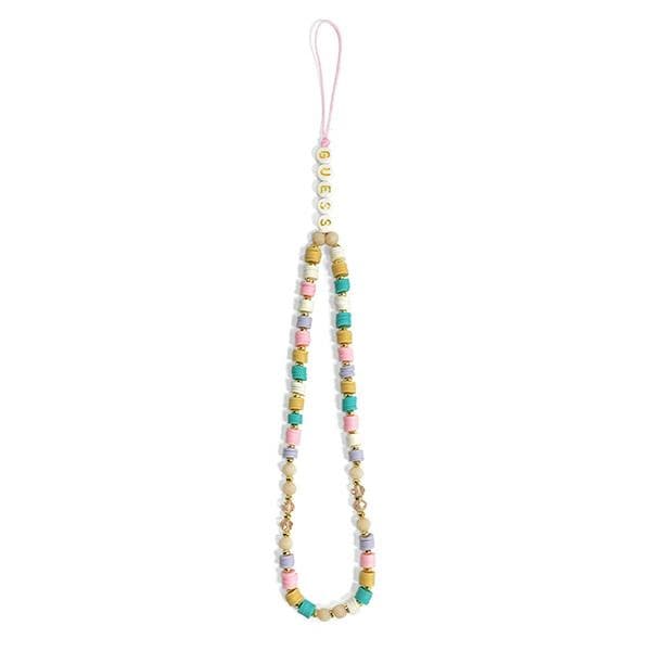 Guess Phone Strap Beads Heishi - Telefonrem 25 cm (Blomrosa)