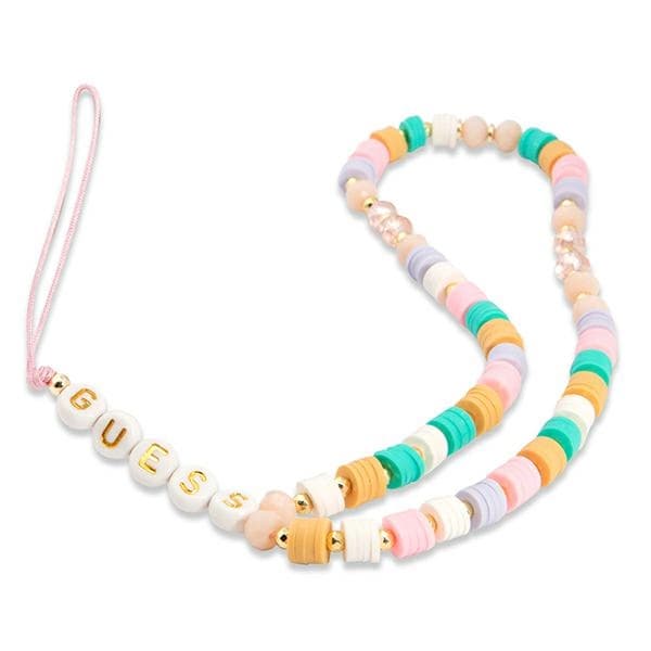 Guess Phone Strap Beads Heishi - Telefonrem 25 cm (Blomrosa)